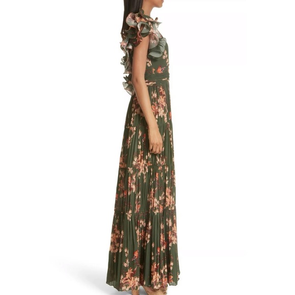 JOHANNA ORTIZ Renaissance Floral Silk Maxi Gown 4 - Picture 5 of 13